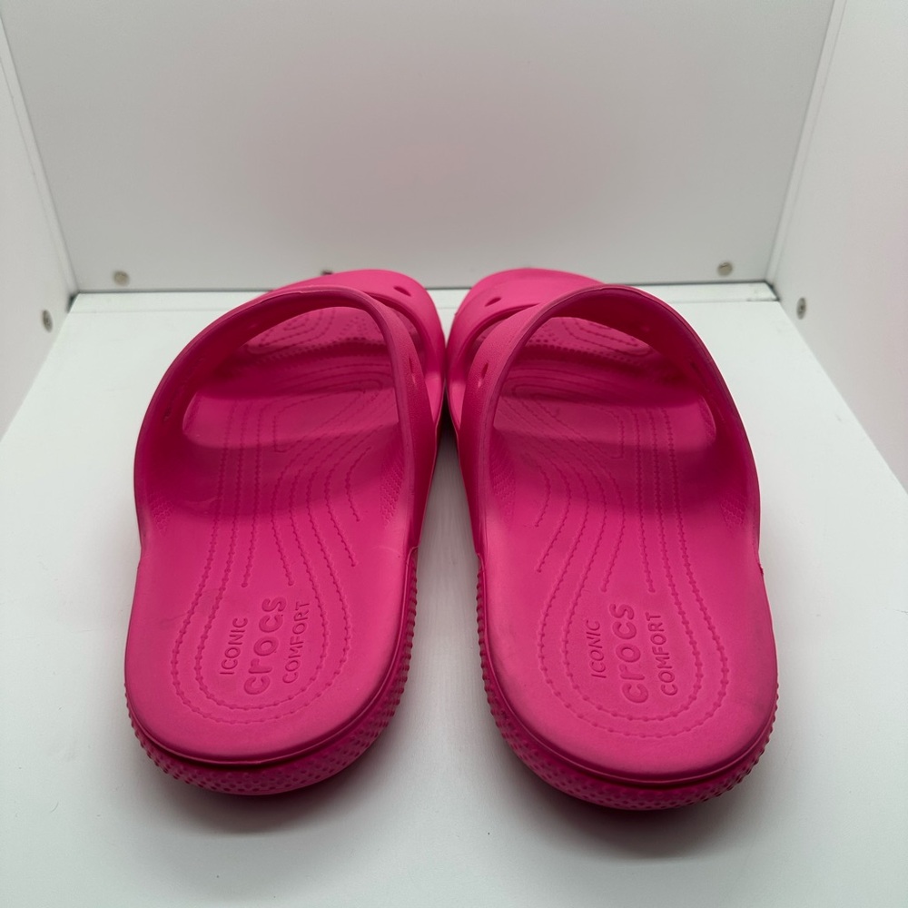Crocs Pink Classic Slide Sandals Size Women’s 10 / Men’s 8 - Picture 3 of 7